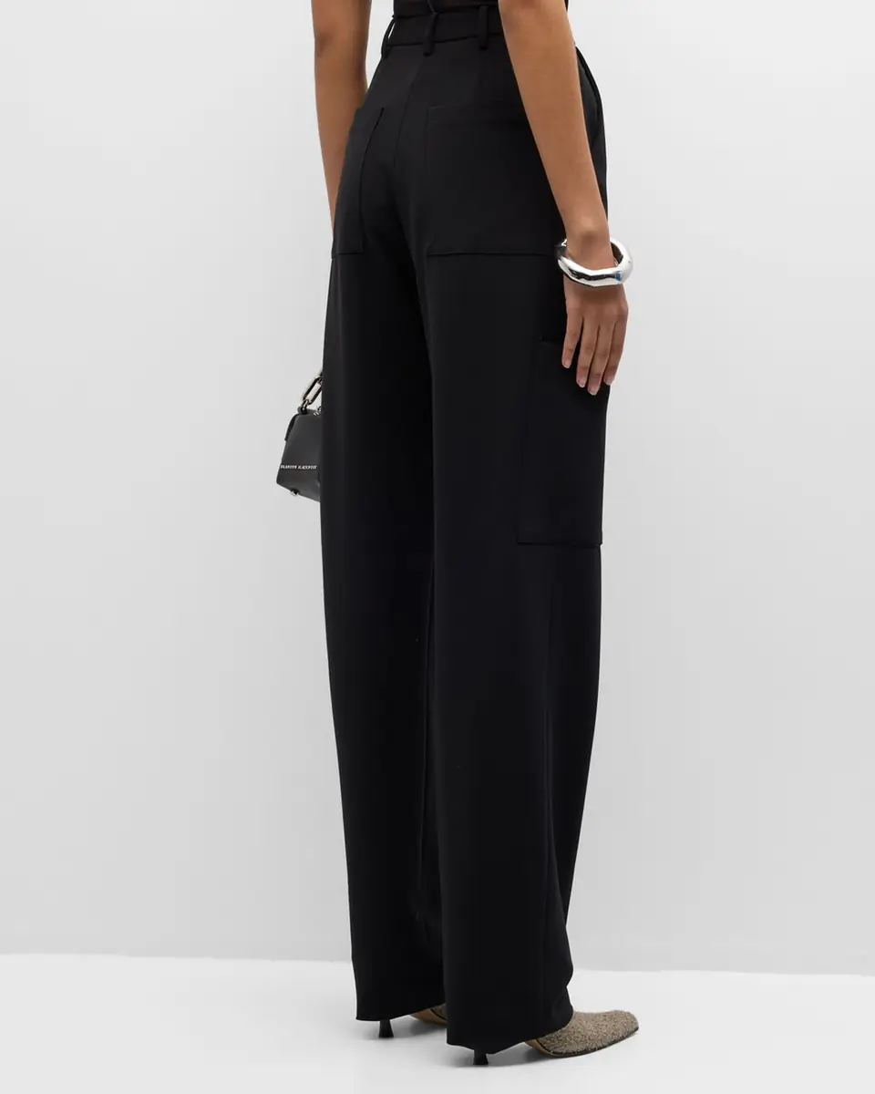 Lapointe Mid-Rise Leg-Pocket Tapered-Leg Tech Twill Pants | Thumbnail 6 Lapointe Mid-Rise Leg-Pocket Tapered-Leg Tech Twill Pants | Thumbnail 6