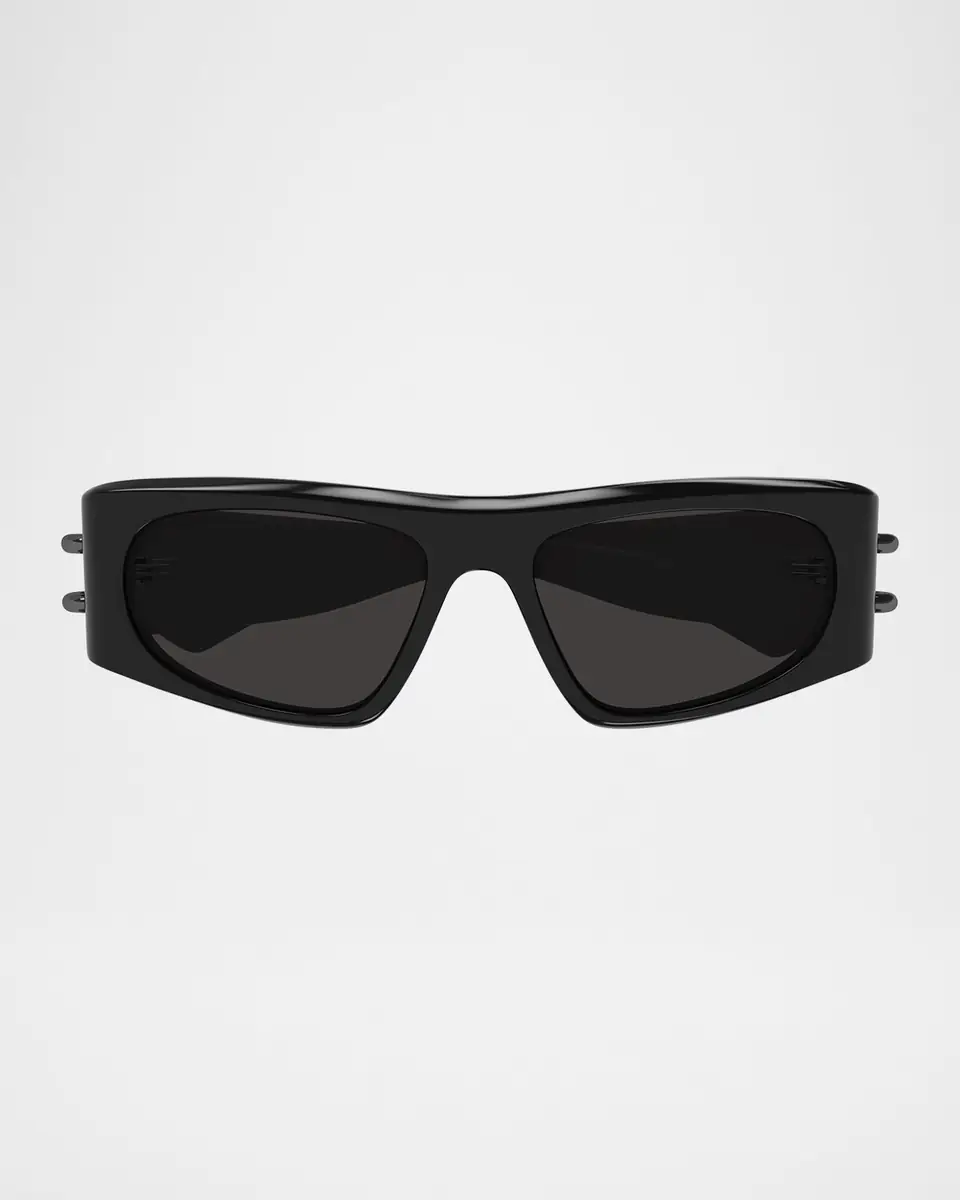 Alexander McQueen Men's AM0471SM Acetate Rectangle Sunglasses | Thumbnail 3 Alexander McQueen Men's AM0471SM Acetate Rectangle Sunglasses | Thumbnail 3