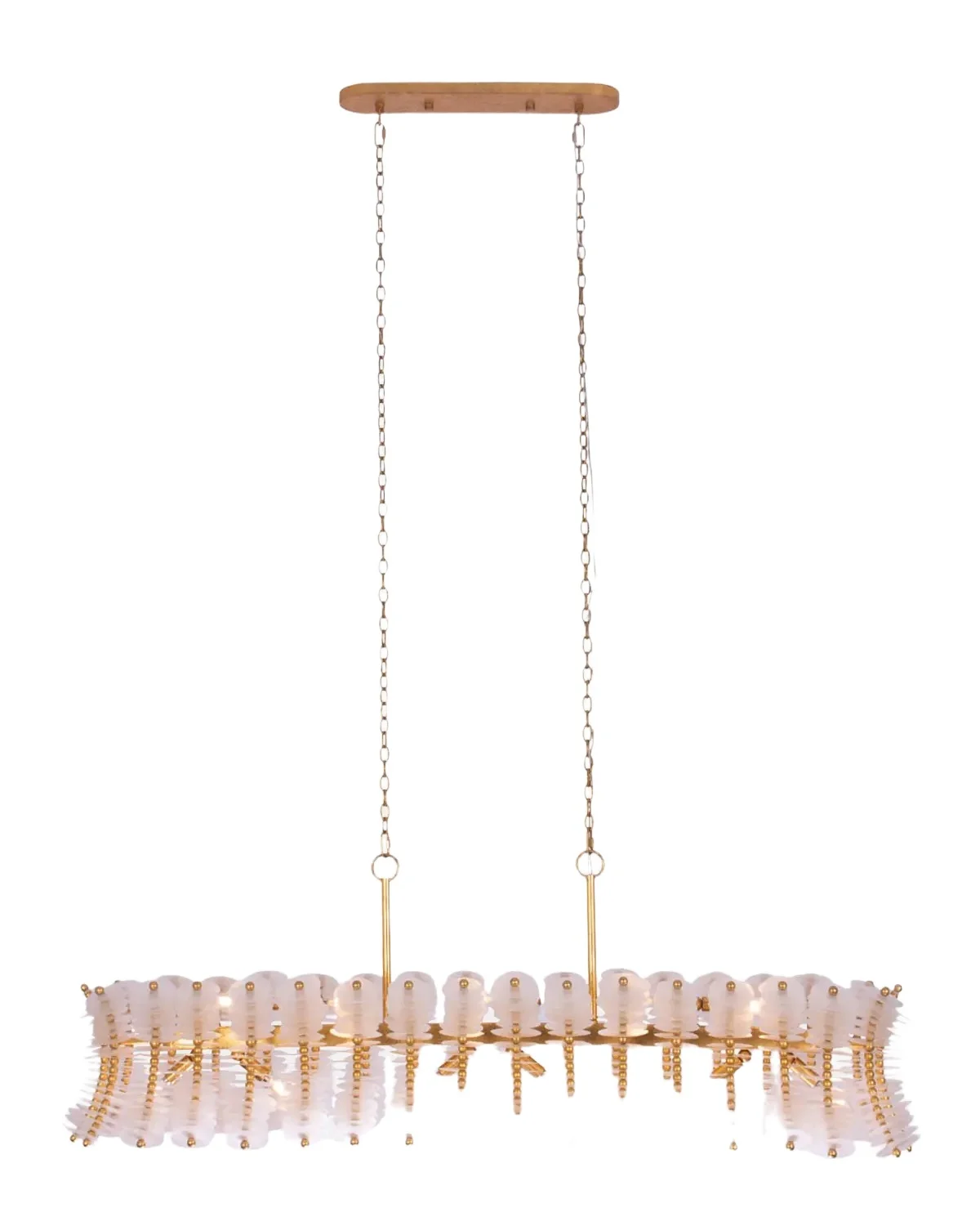 Kalco Lighting Gossamer 12-Light Capiz Shell Island Light, 60"