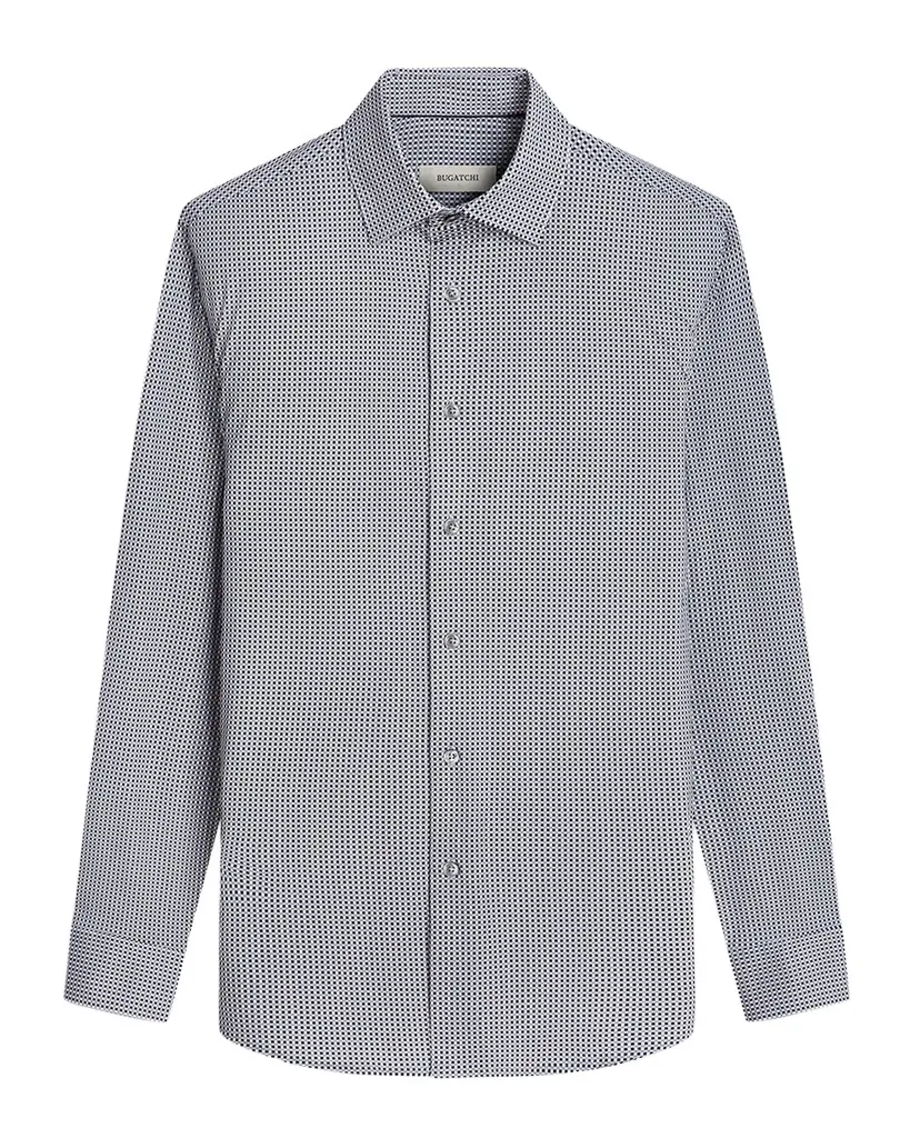Bugatchi Men's OoohCotton James Micro-Check Sport Shirt | Image 1 Bugatchi Men's OoohCotton James Micro-Check Sport Shirt | Image 1