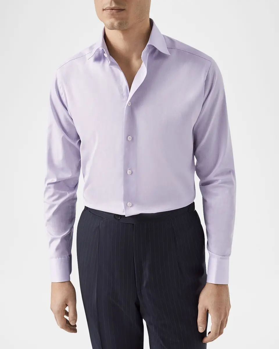 Eton Slim-Fit Twill Dress Shirt | Thumbnail 2 Eton Slim-Fit Twill Dress Shirt | Thumbnail 2
