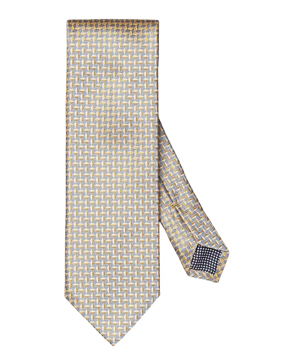 Eton Men's Geometric Woven Silk Tie | Thumbnail 3