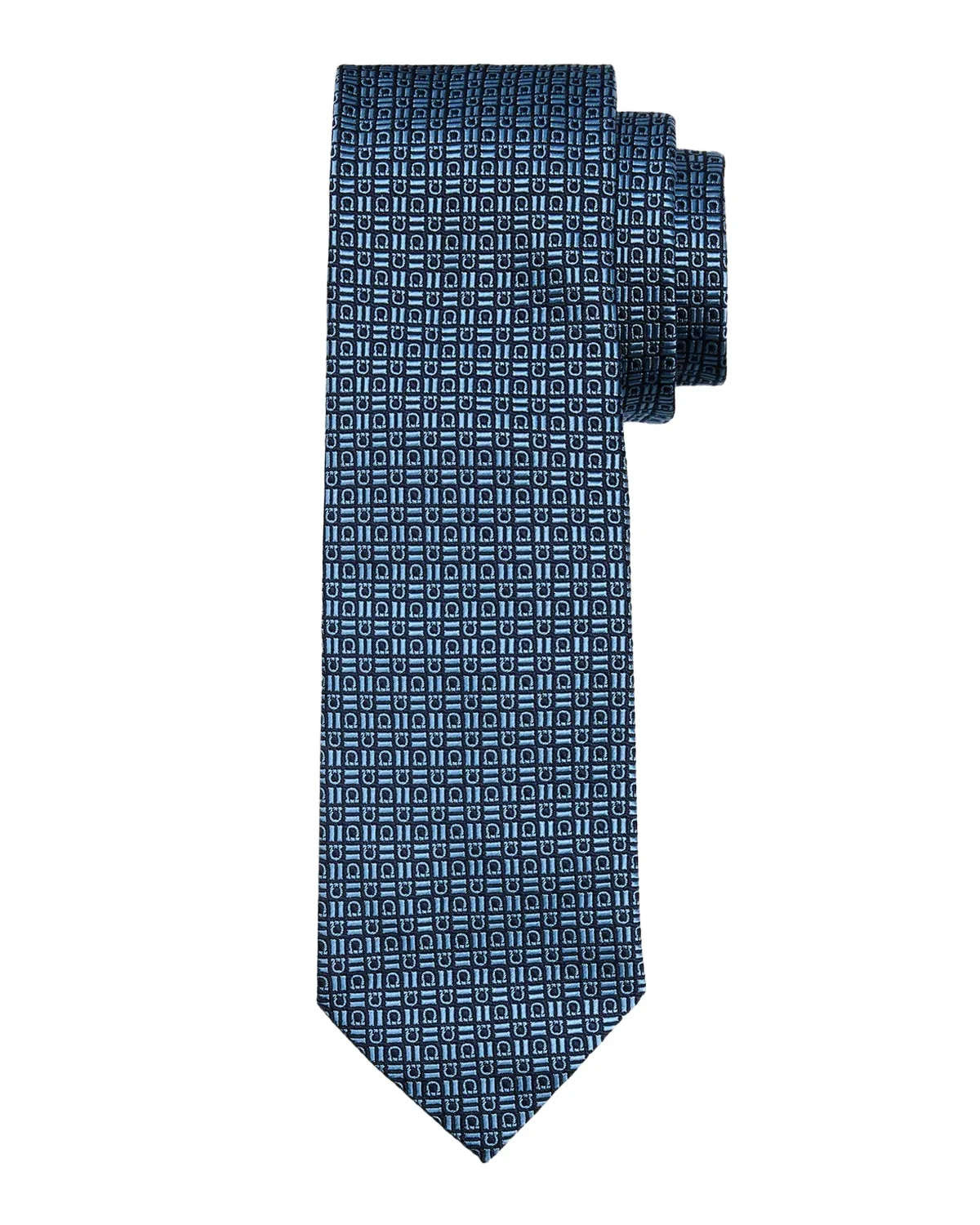 Men's Alternating Gancio Jacquard Silk Tie