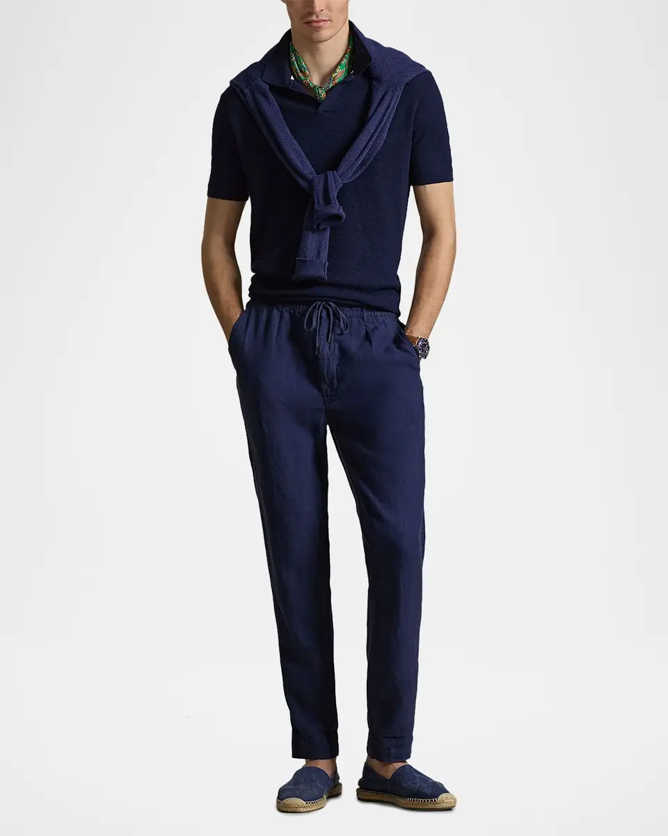 Polo Ralph Lauren Men's Prepster Slim Tapered Linen Pants | Thumbnail 2 Polo Ralph Lauren Men's Prepster Slim Tapered Linen Pants | Thumbnail 2