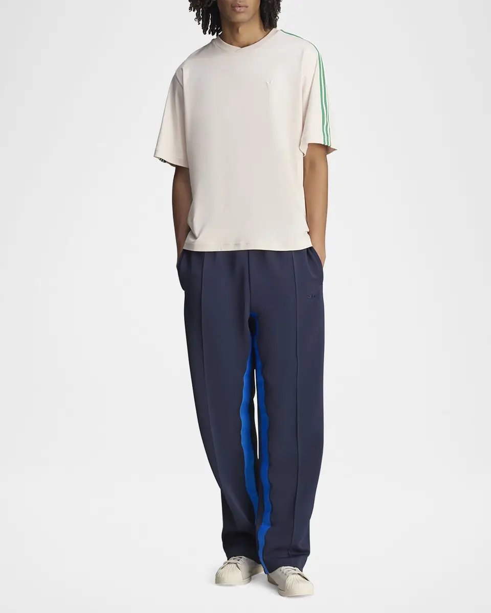 Adidas x Wales Bonner Men's Trefoil 3-Stripe Crewneck T-Shirt | Thumbnail 2