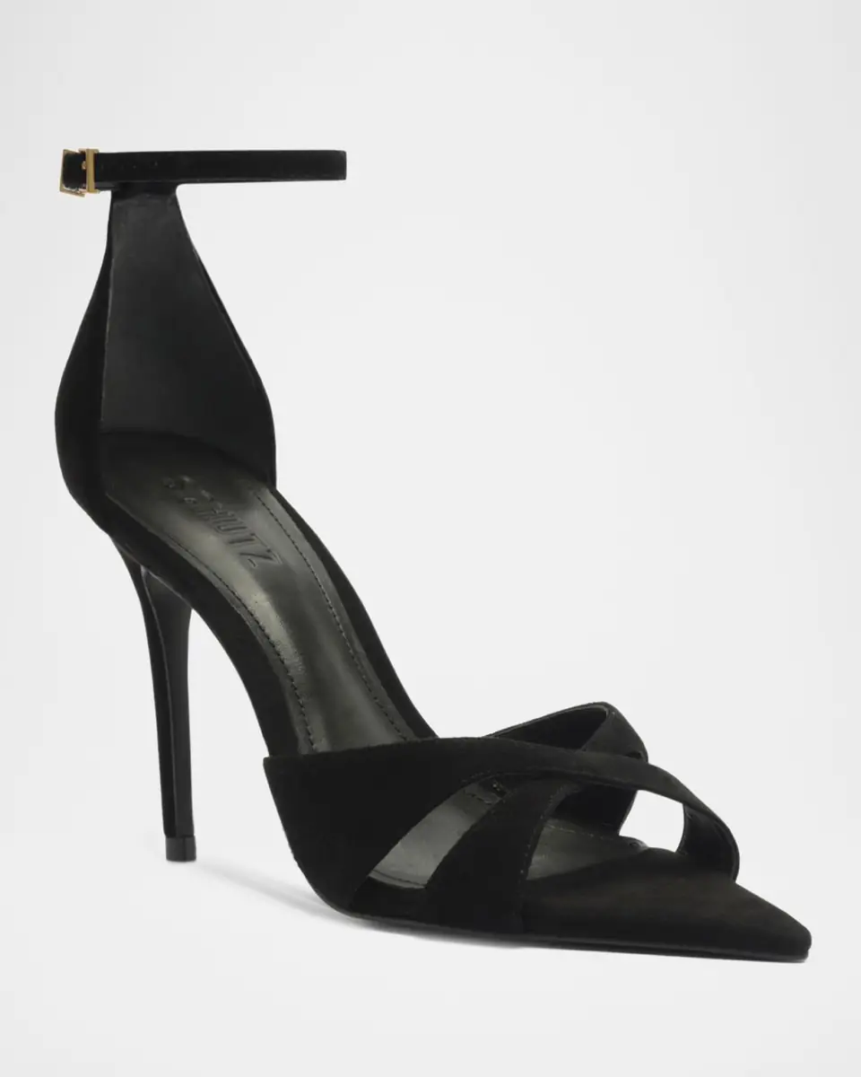 Schutz Hilda Leaf Suede Stiletto Sandals | Thumbnail 2 Schutz Hilda Leaf Suede Stiletto Sandals | Thumbnail 2