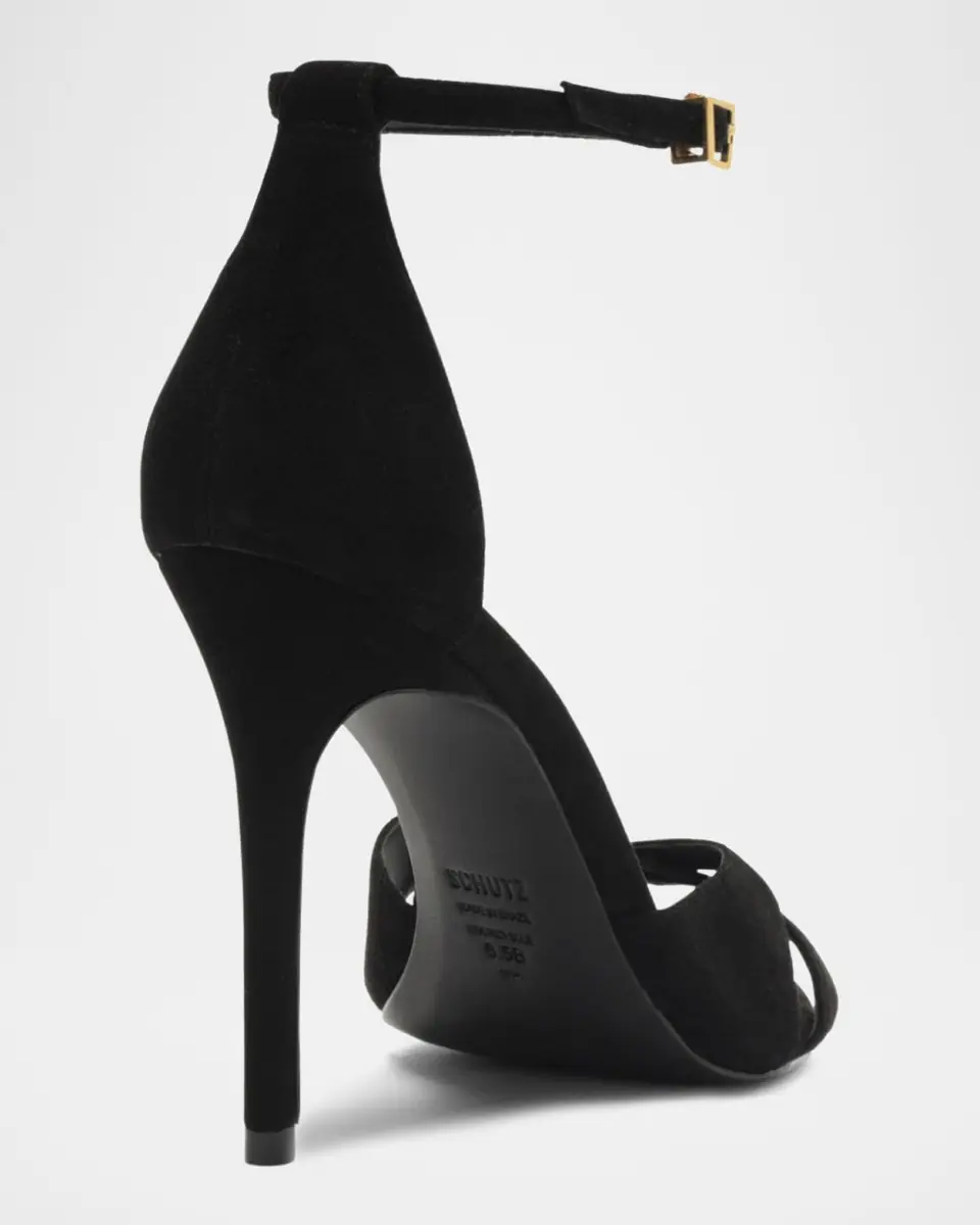 Schutz Hilda Leaf Suede Stiletto Sandals | Thumbnail 3 Schutz Hilda Leaf Suede Stiletto Sandals | Thumbnail 3
