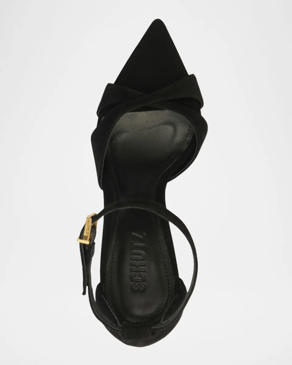 Schutz Hilda Leaf Suede Stiletto Sandals | Thumbnail 4 Schutz Hilda Leaf Suede Stiletto Sandals | Thumbnail 4