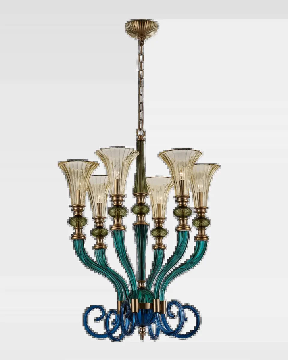 Allegri Crystal by Kalco Lighting Tinta 28" 6-Light Chandelier | Thumbnail 2 Allegri Crystal by Kalco Lighting Tinta 28" 6-Light Chandelier | Thumbnail 2