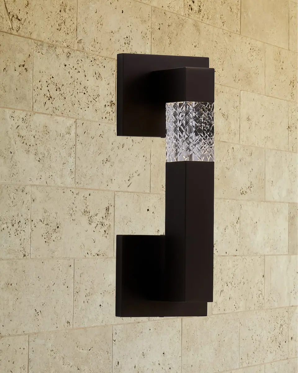 Allegri Crystal by Kalco Lighting Tirare Esterno 16" Outdoor LED Wall Sconce | Image 1 Allegri Crystal by Kalco Lighting Tirare Esterno 16" Outdoor LED Wall Sconce | Image 1