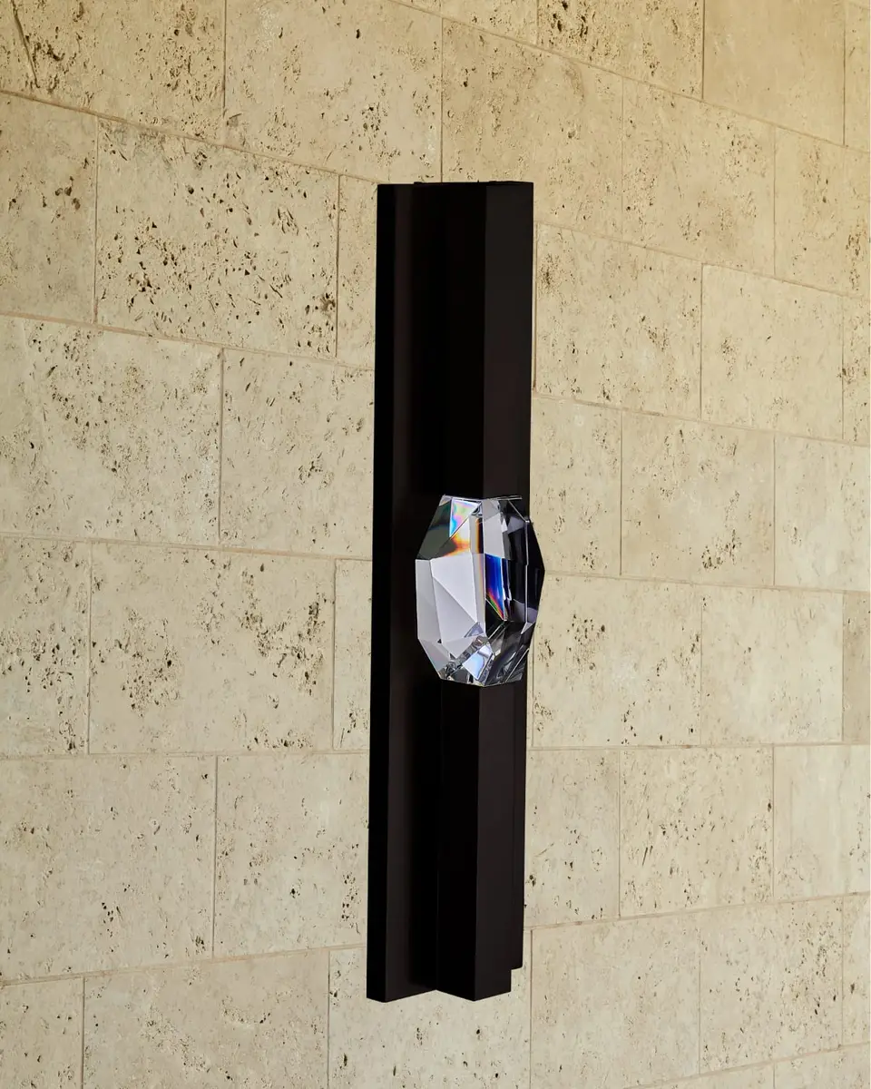 Allegri Crystal by Kalco Lighting Nodo Esterno 24" Outdoor LED Wall Sconce | Image 1 Allegri Crystal by Kalco Lighting Nodo Esterno 24" Outdoor LED Wall Sconce | Image 1
