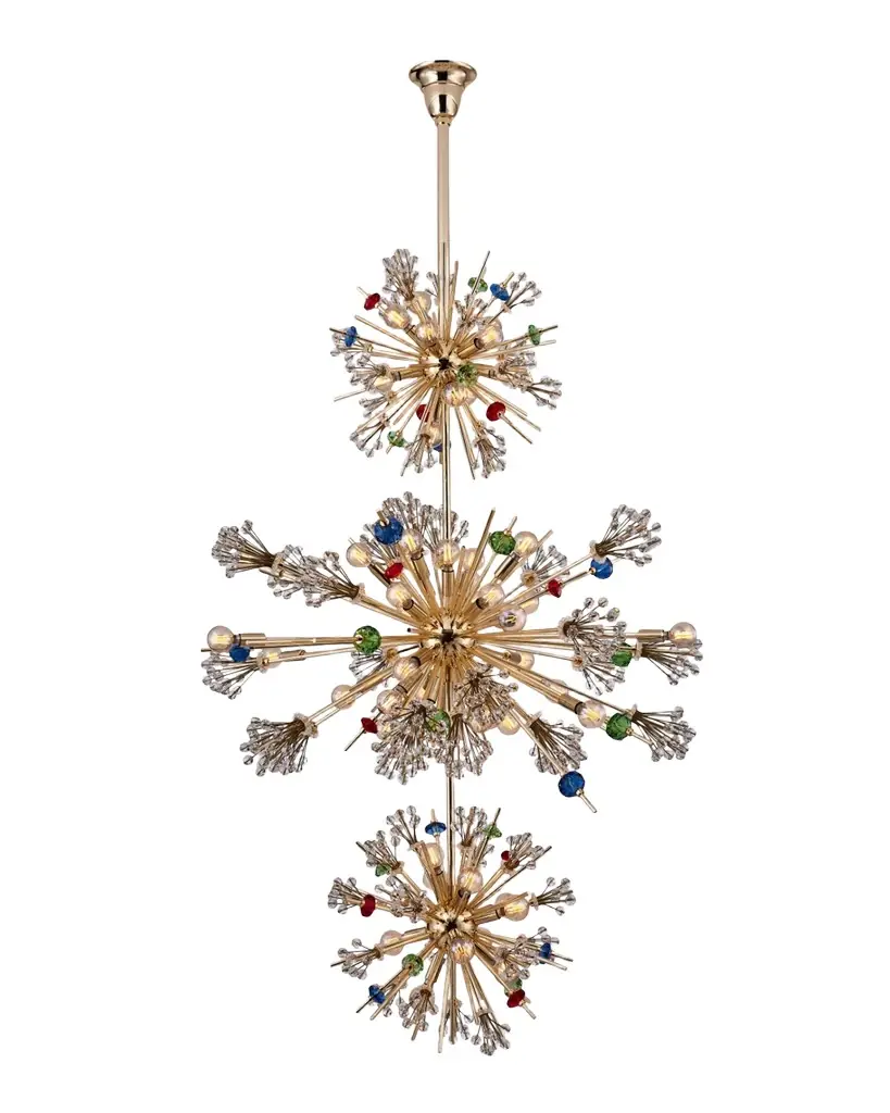 Allegri Crystal by Kalco Lighting Constellation Colorata 50-Light 3-Tier Chandelier | Image 1 Allegri Crystal by Kalco Lighting Constellation Colorata 50-Light 3-Tier Chandelier | Image 1