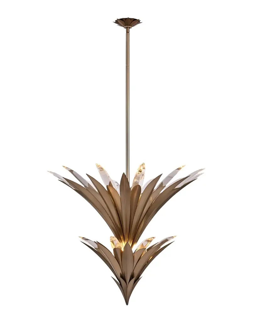 Allegri Crystal by Kalco Lighting Roche 9-Light 2-Tier Chandelier, 31" Tall | Image 1 Allegri Crystal by Kalco Lighting Roche 9-Light 2-Tier Chandelier, 31" Tall | Image 1
