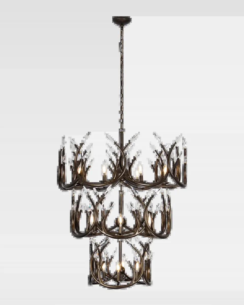 Allegri Crystal by Kalco Lighting Chalet 41" 18-Light Chandelier | Thumbnail 2 Allegri Crystal by Kalco Lighting Chalet 41" 18-Light Chandelier | Thumbnail 2