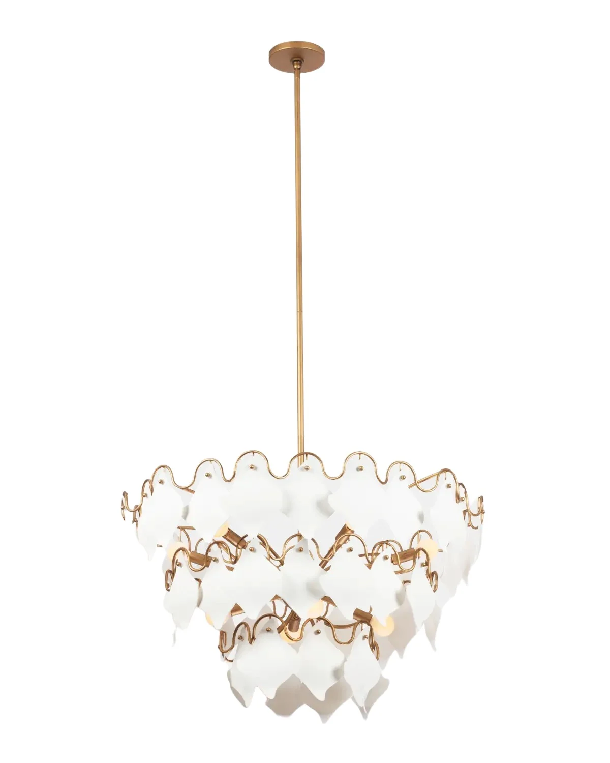 Kalco Lighting Manta 32" Bone China 10-Light Chandelier