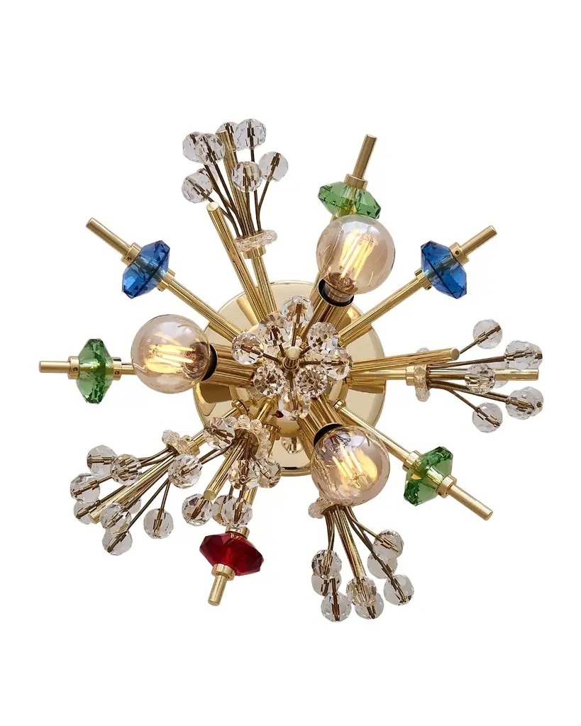 Allegri Crystal by Kalco Lighting Constellation Colorata 13" 3-Light Wall Sconce