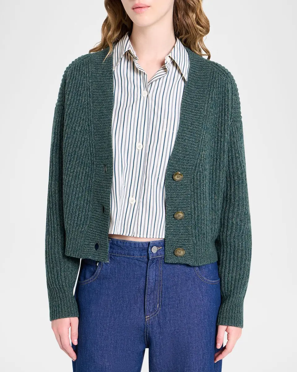 TWP Cropped Cashmere Cardigan | Thumbnail 3