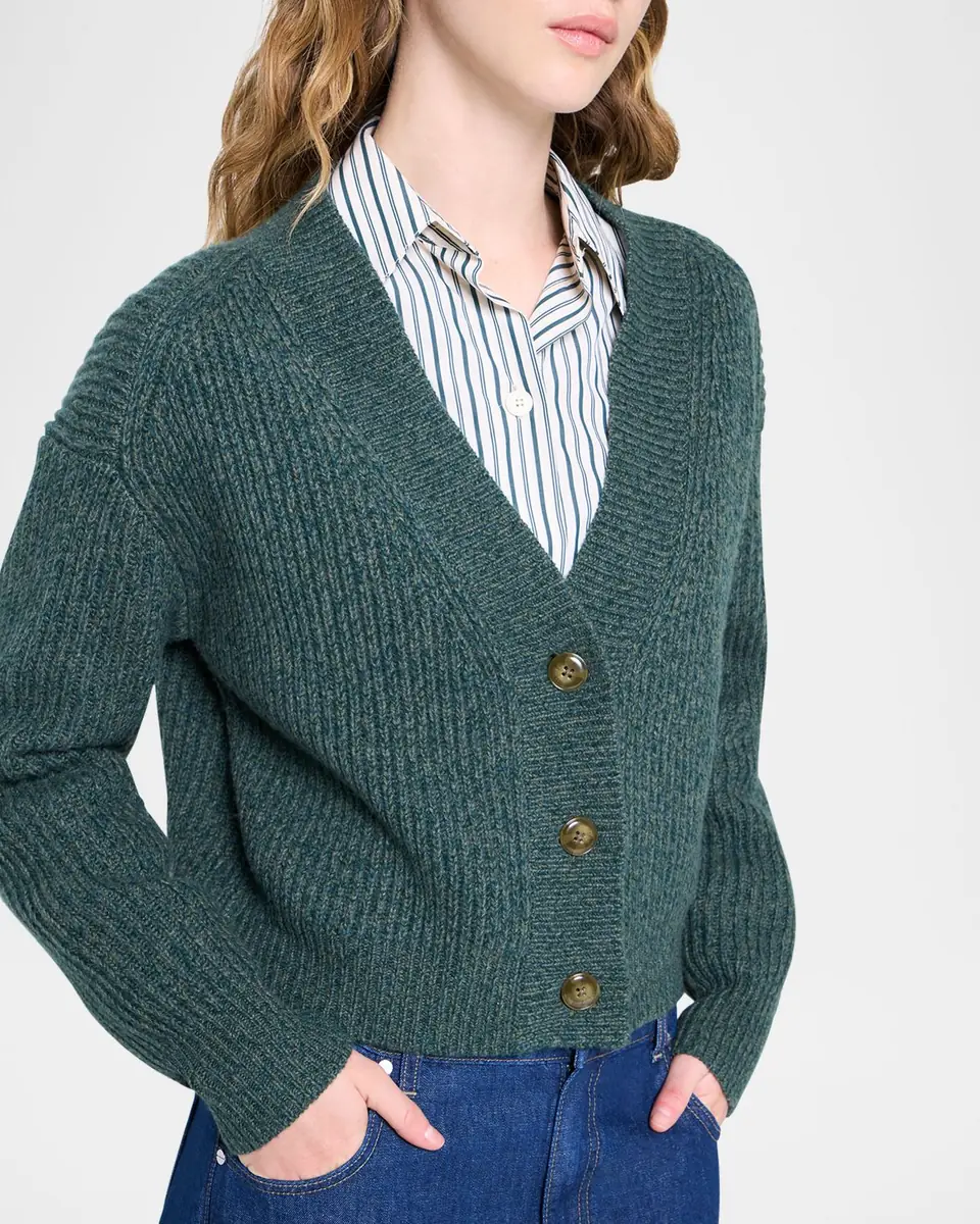 TWP Cropped Cashmere Cardigan | Thumbnail 4