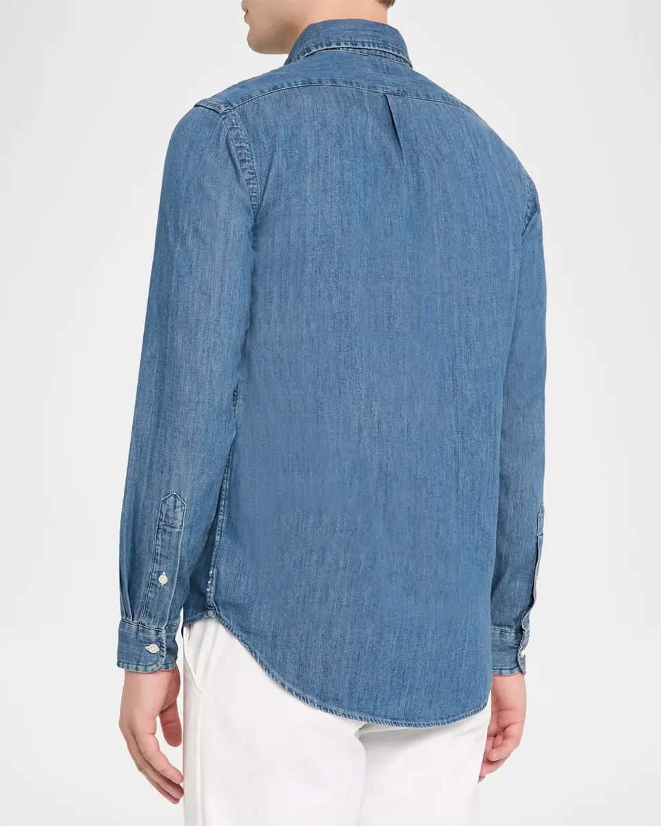 Polo Ralph Lauren Men's Core-Fit Denim Button-Down Shirt | Thumbnail 3 Polo Ralph Lauren Men's Core-Fit Denim Button-Down Shirt | Thumbnail 3