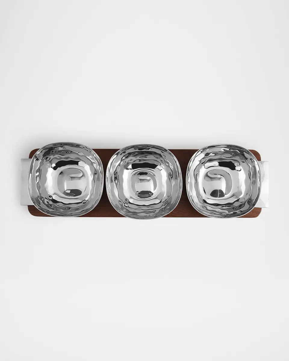 Michael Aram Reflective Triple Bowl | Thumbnail 2 Michael Aram Reflective Triple Bowl | Thumbnail 2