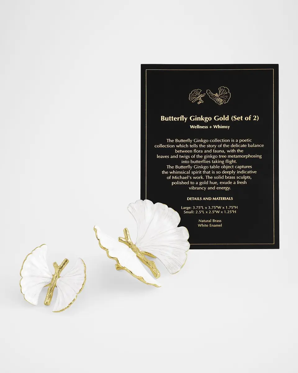 Michael Aram Butterfly Ginkgo Gold Decorative Objects, Set of 2 | Thumbnail 2 Michael Aram Butterfly Ginkgo Gold Decorative Objects, Set of 2 | Thumbnail 2