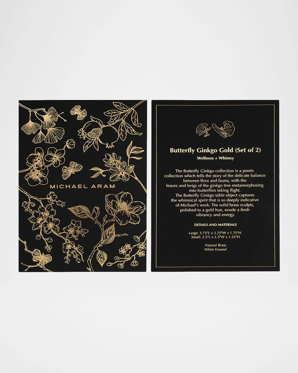 Michael Aram Butterfly Ginkgo Gold Decorative Objects, Set of 2 | Thumbnail 4 Michael Aram Butterfly Ginkgo Gold Decorative Objects, Set of 2 | Thumbnail 4