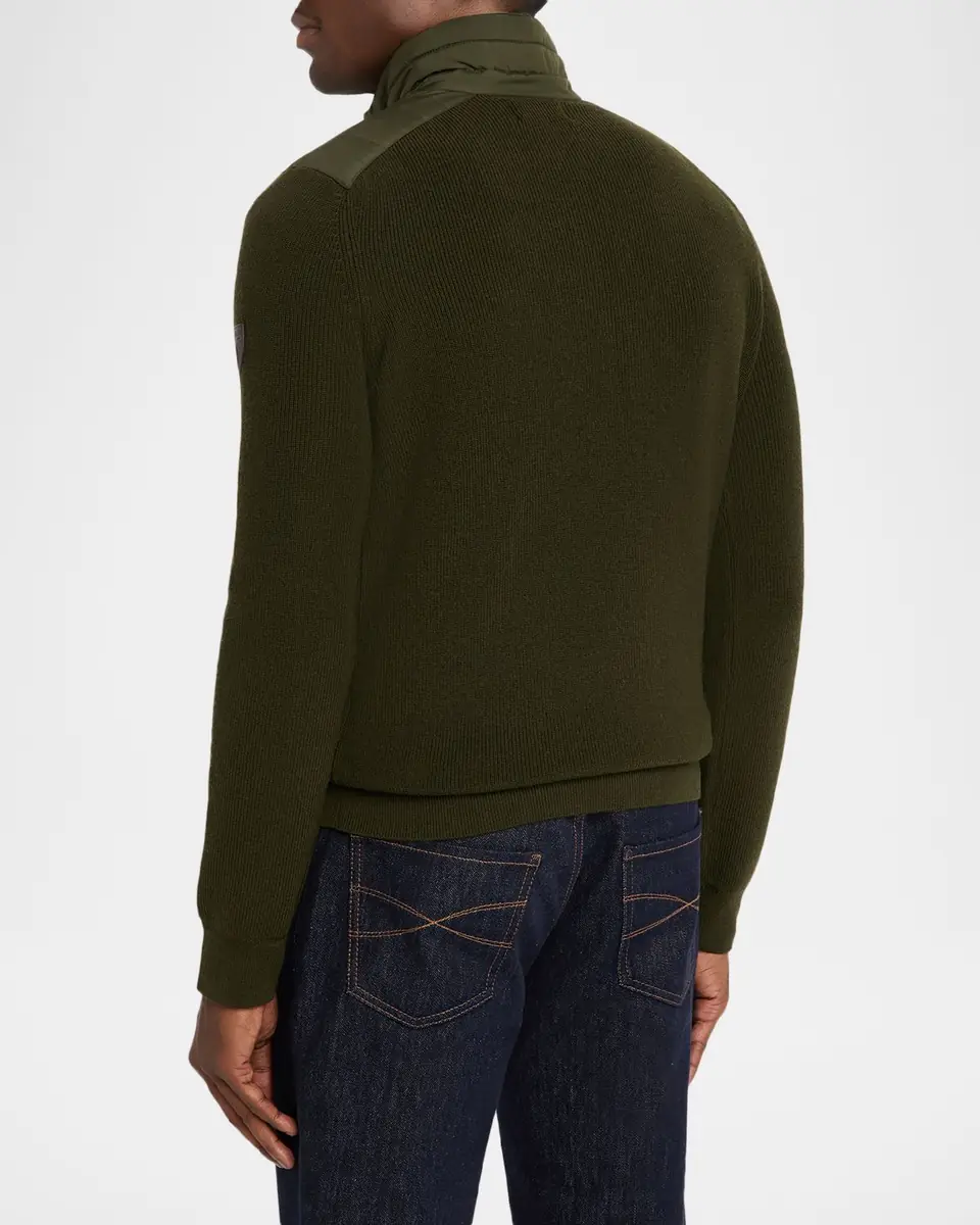 Polo Ralph Lauren Men's Washable Wool Knit Hybrid Quarter-Zip Sweater | Thumbnail 3 Polo Ralph Lauren Men's Washable Wool Knit Hybrid Quarter-Zip Sweater | Thumbnail 3