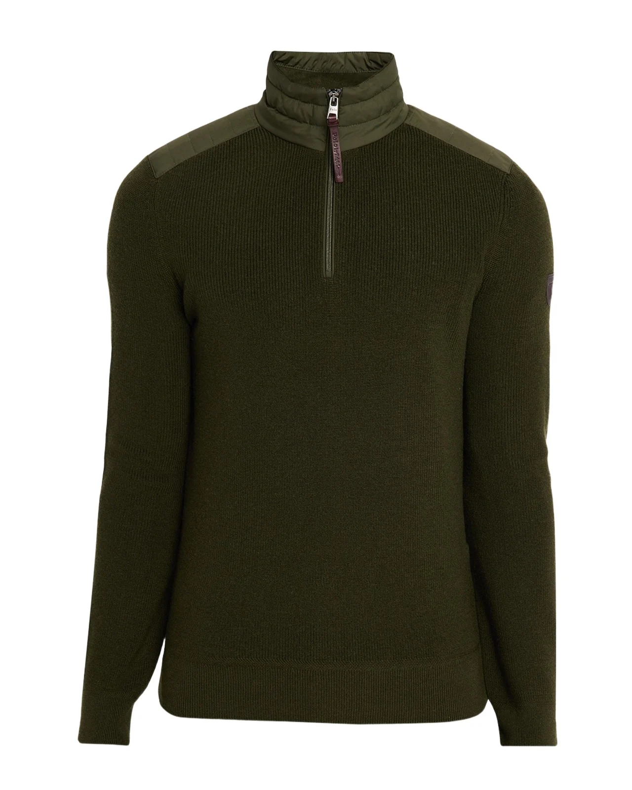 Polo Ralph Lauren Men's Washable Wool Knit Hybrid Quarter-Zip Sweater