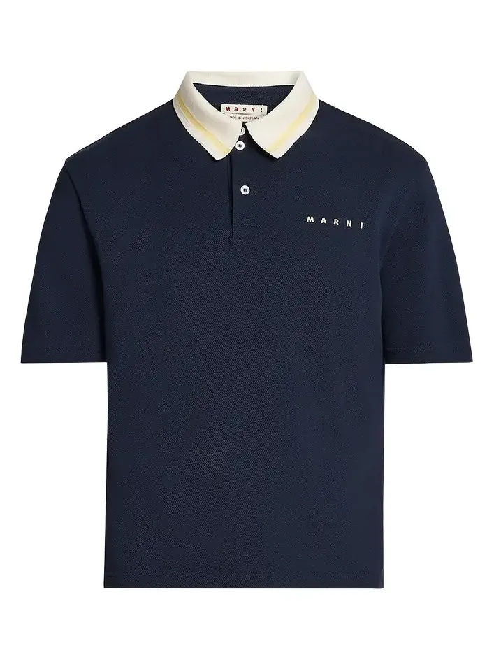 Men's Contrast-Collar Polo Shirt Men's Contrast-Collar Polo Shirt