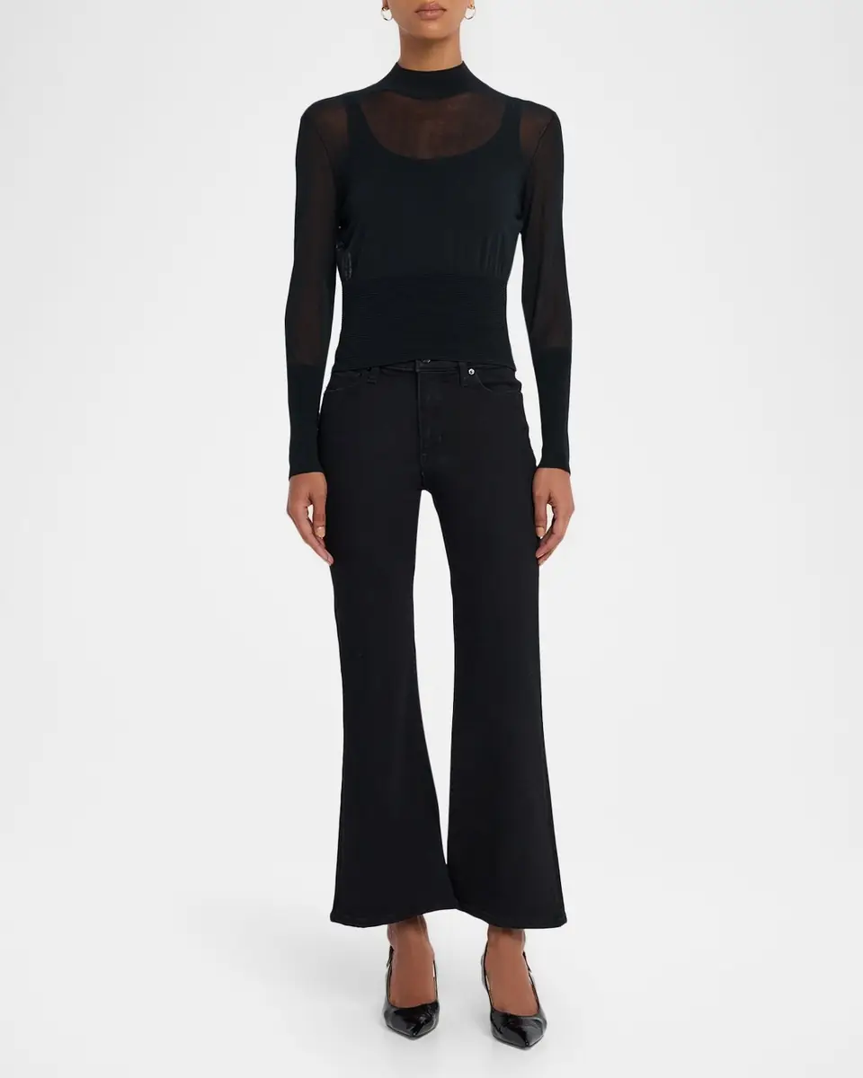 FRAME The Sleek Sheer Sweater | Thumbnail 2 FRAME The Sleek Sheer Sweater | Thumbnail 2