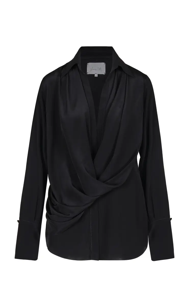 Johanna Ortiz Iconic Draped Silk Top | Image 1 Johanna Ortiz Iconic Draped Silk Top | Image 1