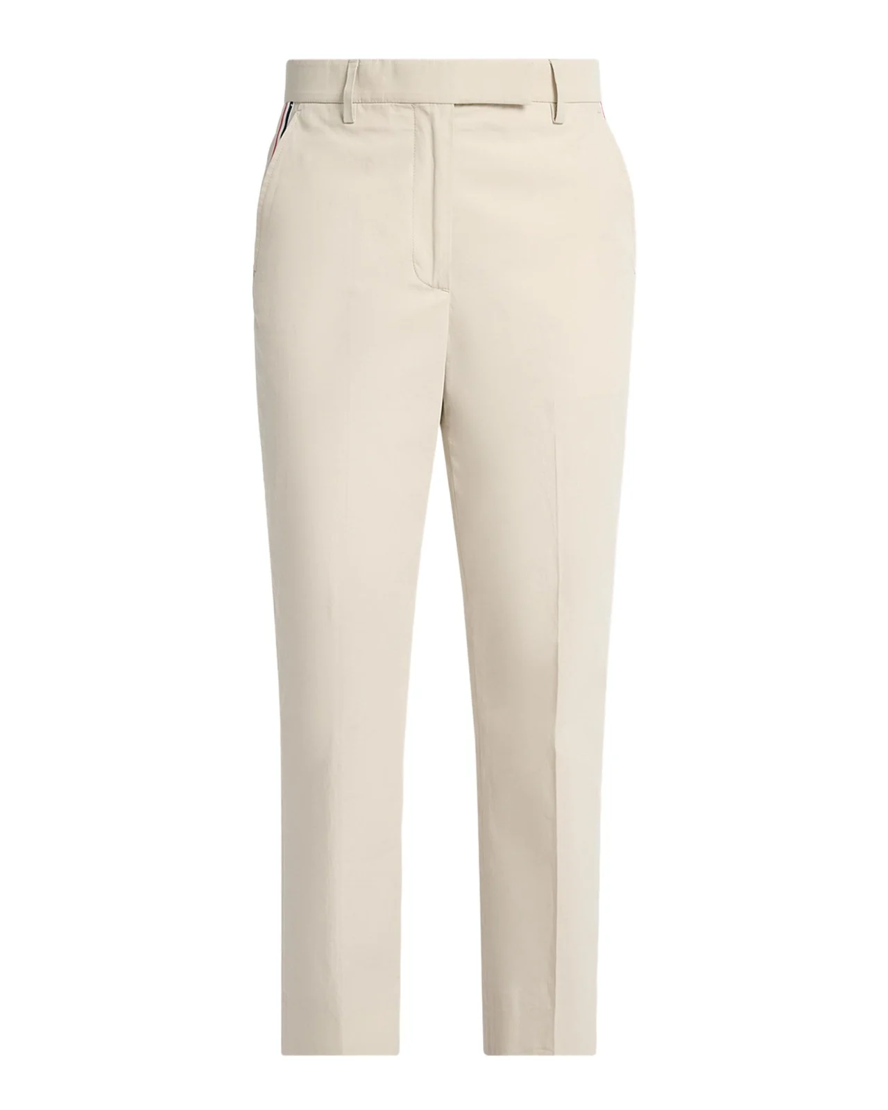Grosgrain-Stripe Relaxed-Leg Ankle Pants