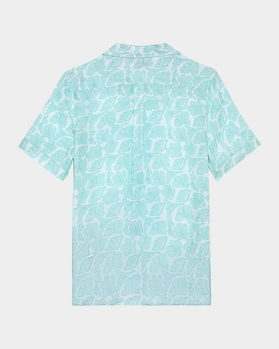 Vilebrequin Men's Seashells Linen Short-Sleeve Shirt | Thumbnail 4 Vilebrequin Men's Seashells Linen Short-Sleeve Shirt | Thumbnail 4