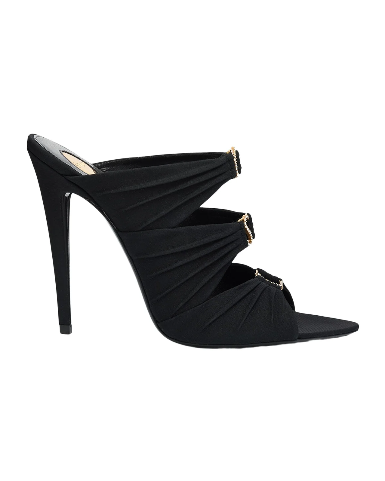 110mm Emilie Satin Embellished YSL Mules 110mm Emilie Satin Embellished YSL Mules