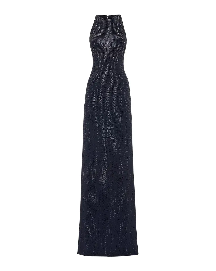 Claeton Embellished Jersey Evening Dress
