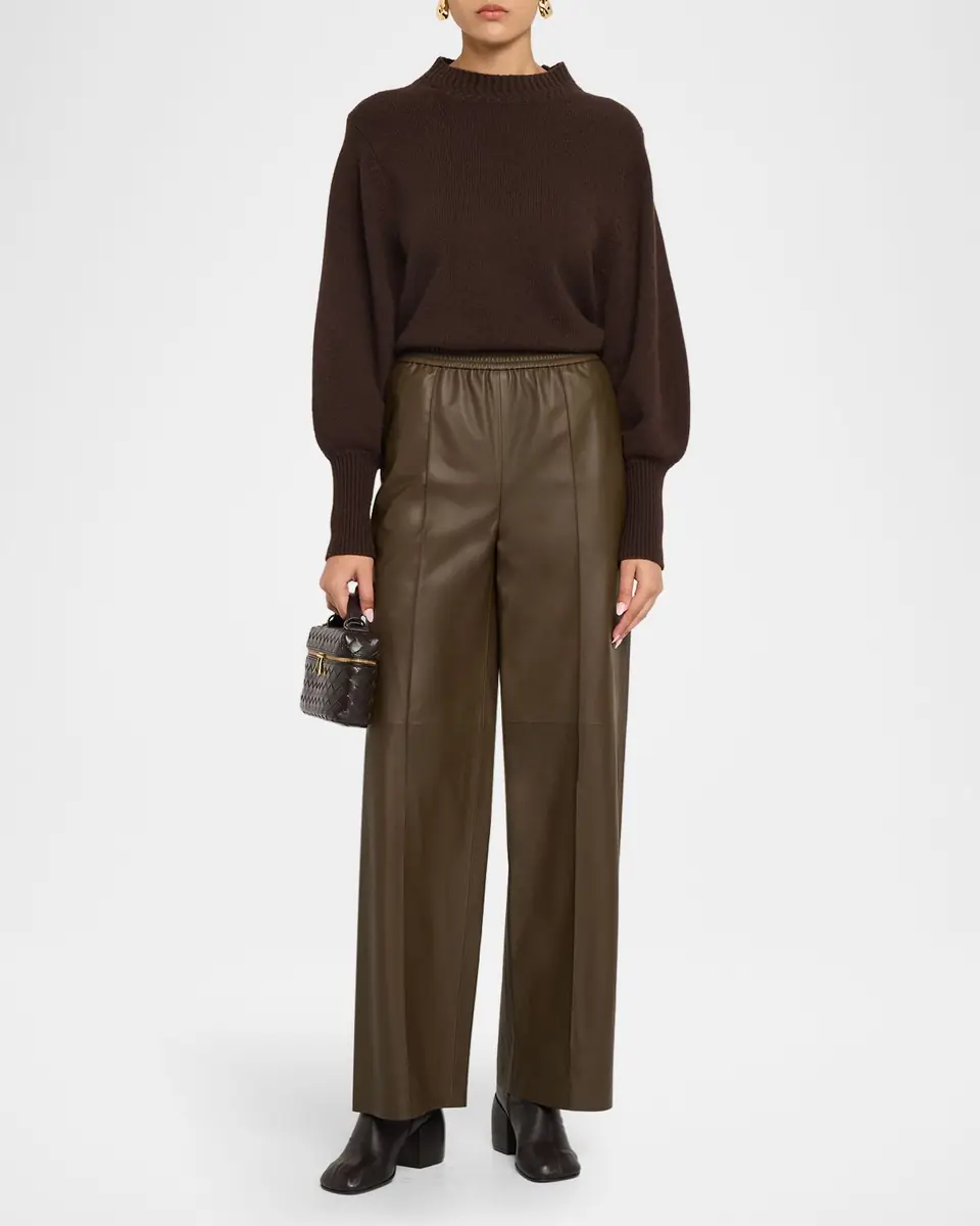 Yves Salomon Pull-On Leather Pants | Thumbnail 2 Yves Salomon Pull-On Leather Pants | Thumbnail 2