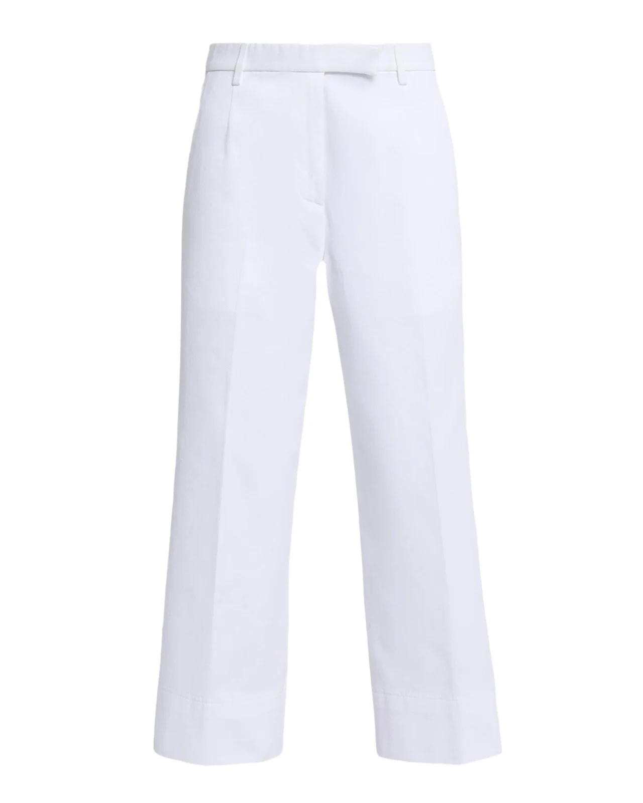 Striped-Trim Straight-Leg Ankle Trousers