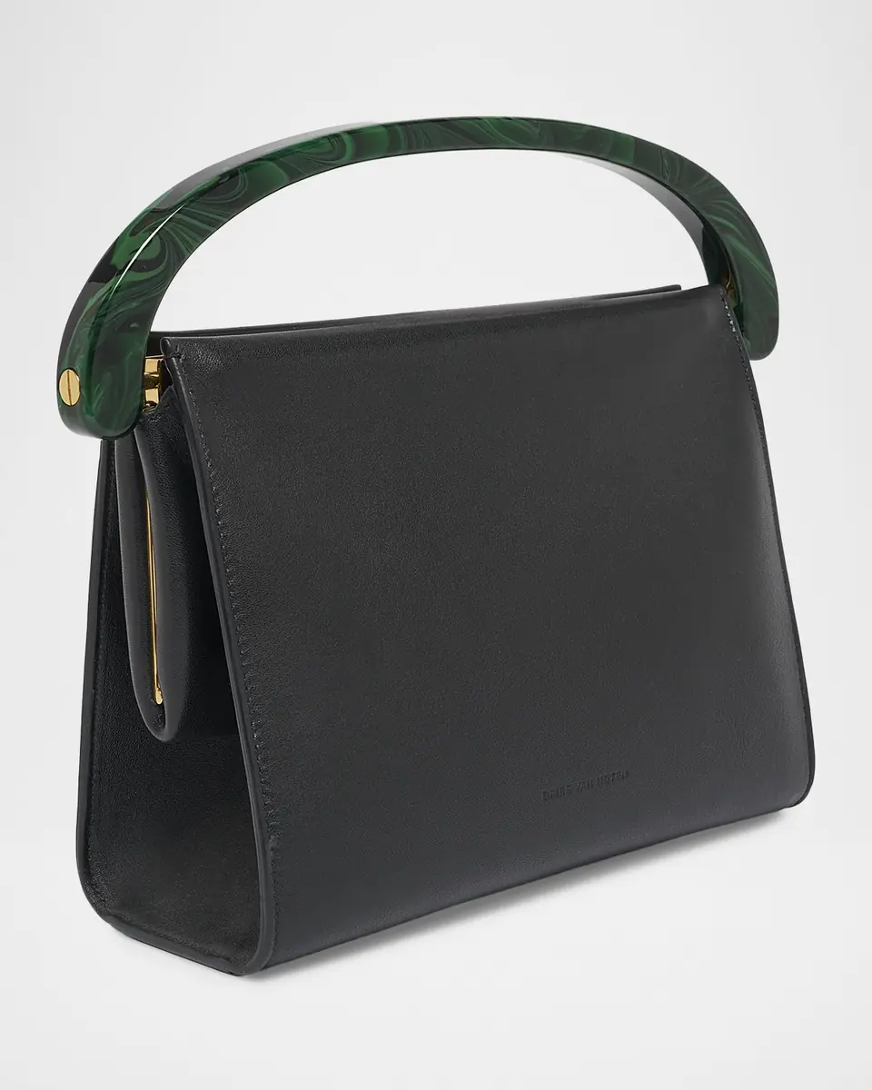 Dries Van Noten Leather Resin Top-Handle Bag | Thumbnail 3