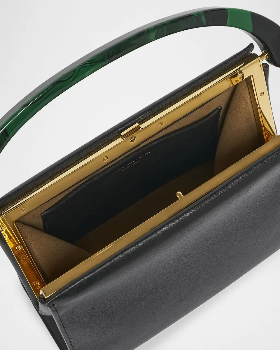 Dries Van Noten Leather Resin Top-Handle Bag | Thumbnail 4