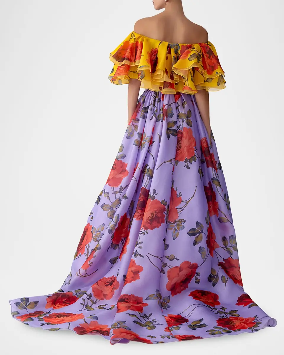 Carolina Herrera Rose Silk Organza Ball Skirt | Thumbnail 3 Carolina Herrera Rose Silk Organza Ball Skirt | Thumbnail 3
