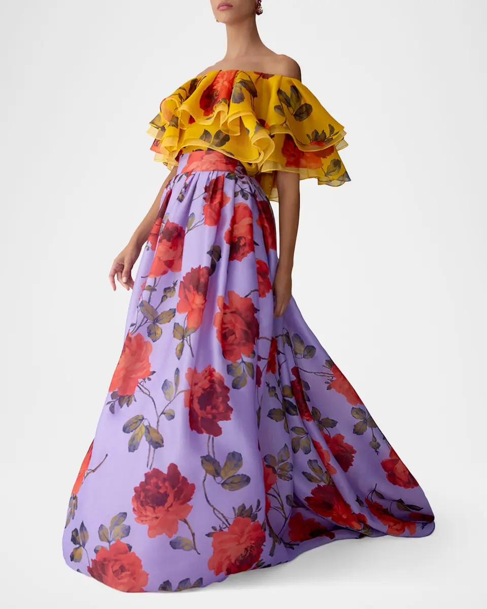 Carolina Herrera Rose Silk Organza Ball Skirt | Thumbnail 4 Carolina Herrera Rose Silk Organza Ball Skirt | Thumbnail 4