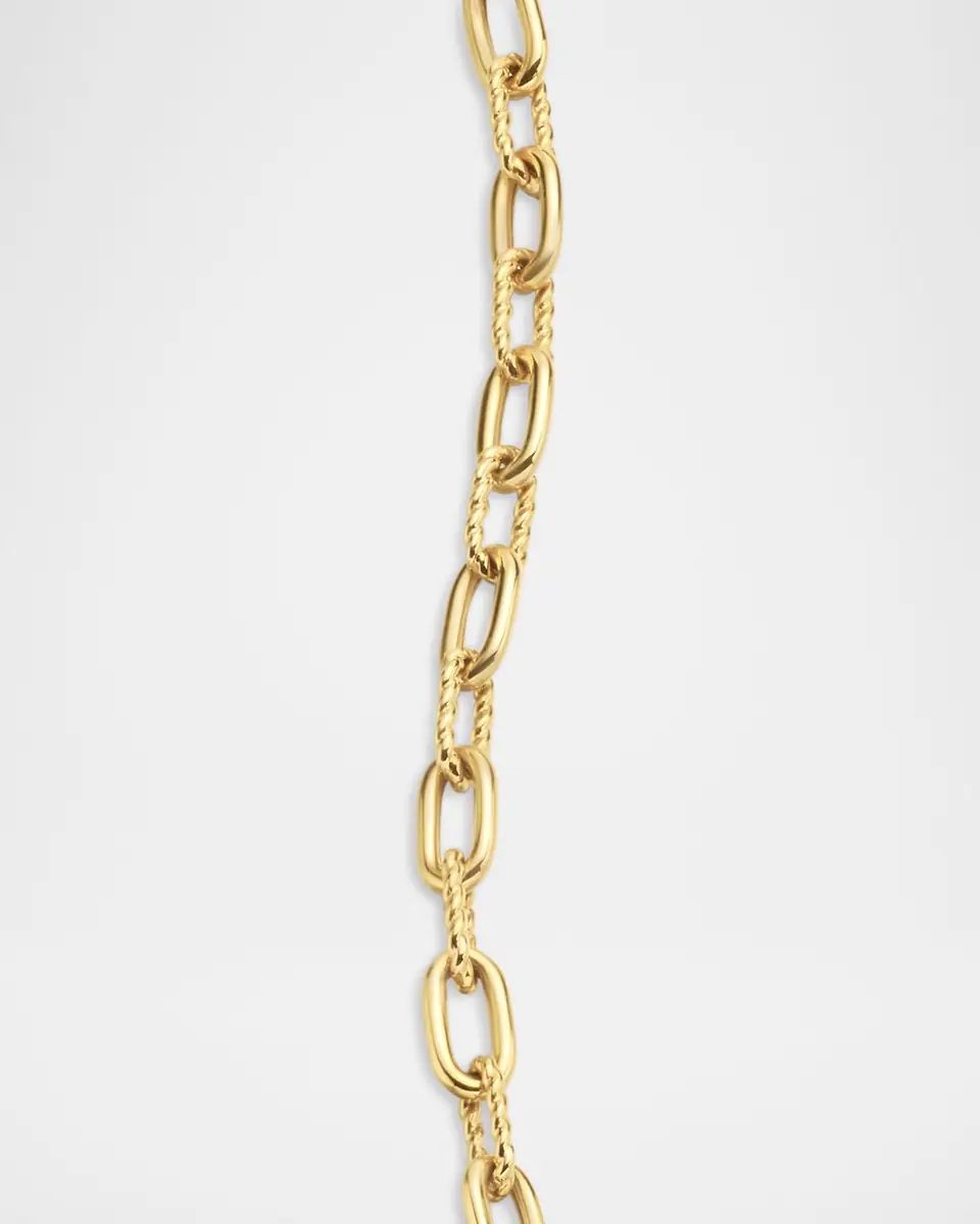 David Yurman Madison Chain Bracelet in 18K Gold with Diamonds, 3mm | Thumbnail 6