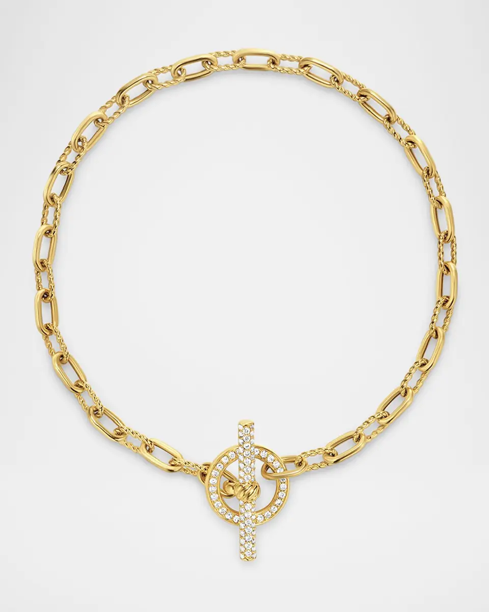 David Yurman Madison Chain Bracelet in 18K Gold with Diamonds, 3mm | Thumbnail 5