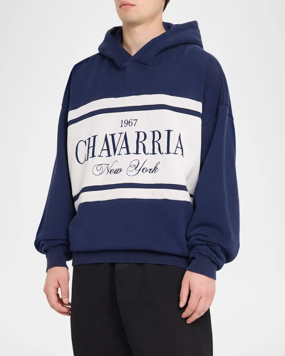 Willy Chavarria Men's Chavarria Stripe Oversized Hoodie | Thumbnail 4 Willy Chavarria Men's Chavarria Stripe Oversized Hoodie | Thumbnail 4
