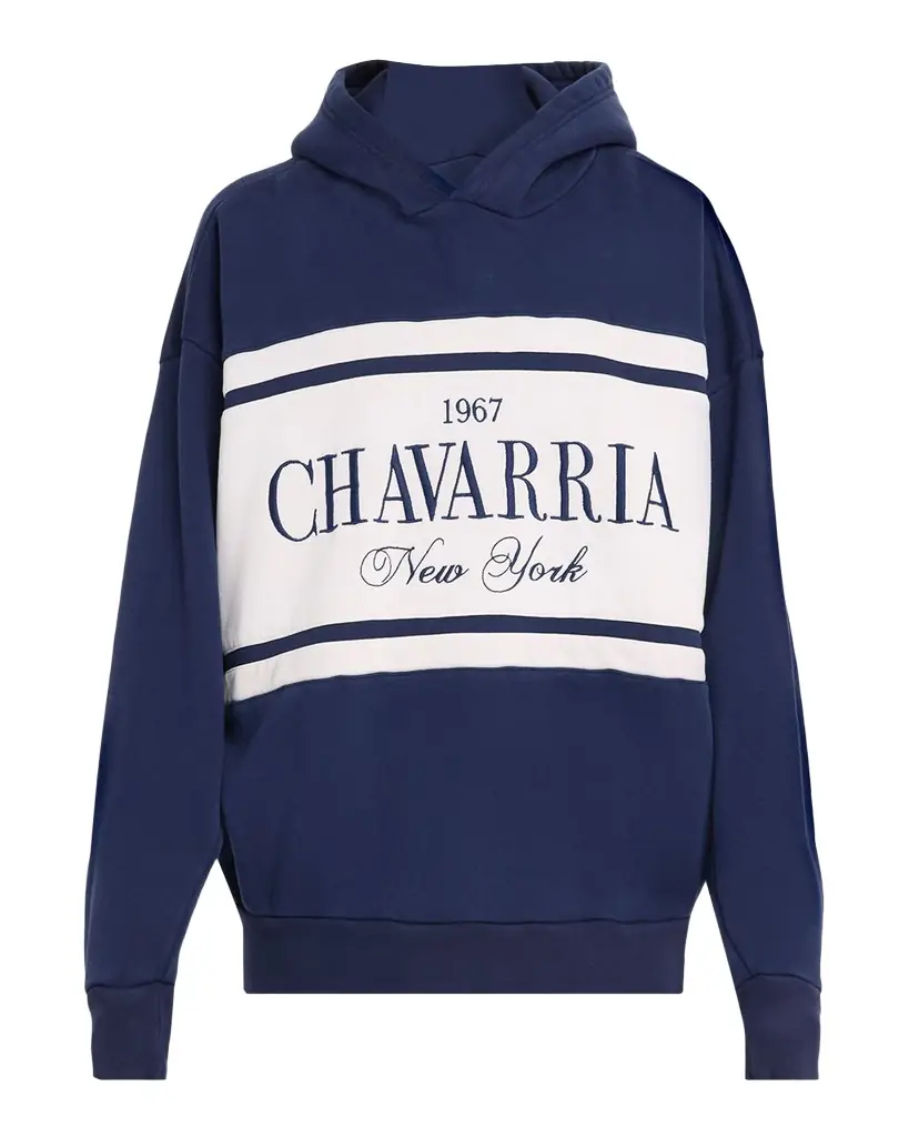 Willy Chavarria Men's Chavarria Stripe Oversized Hoodie | Image 1 Willy Chavarria Men's Chavarria Stripe Oversized Hoodie | Image 1