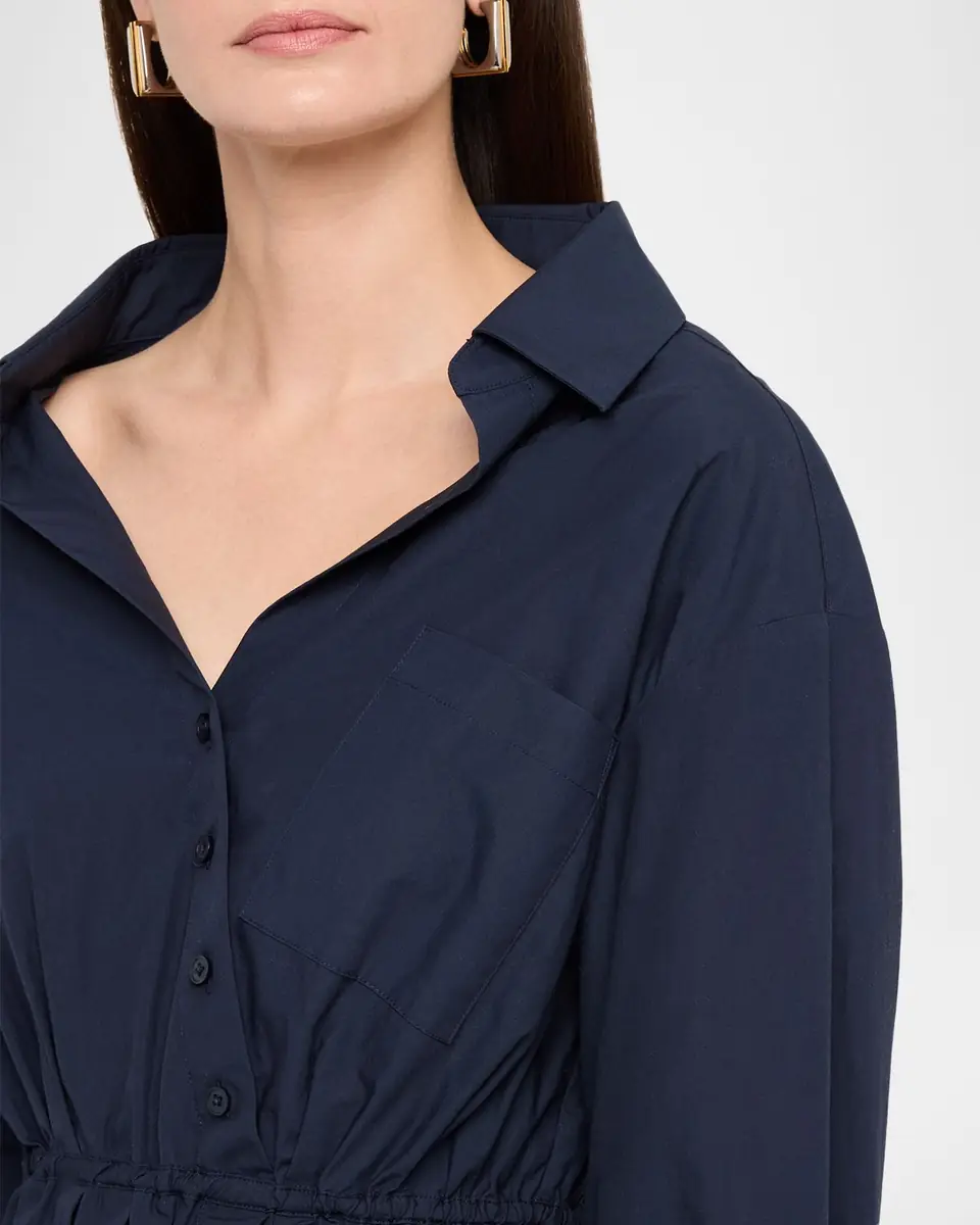 Rosie Assoulin Falling Off-The-Shoulder Cotton Poplin Shirt | Thumbnail 5