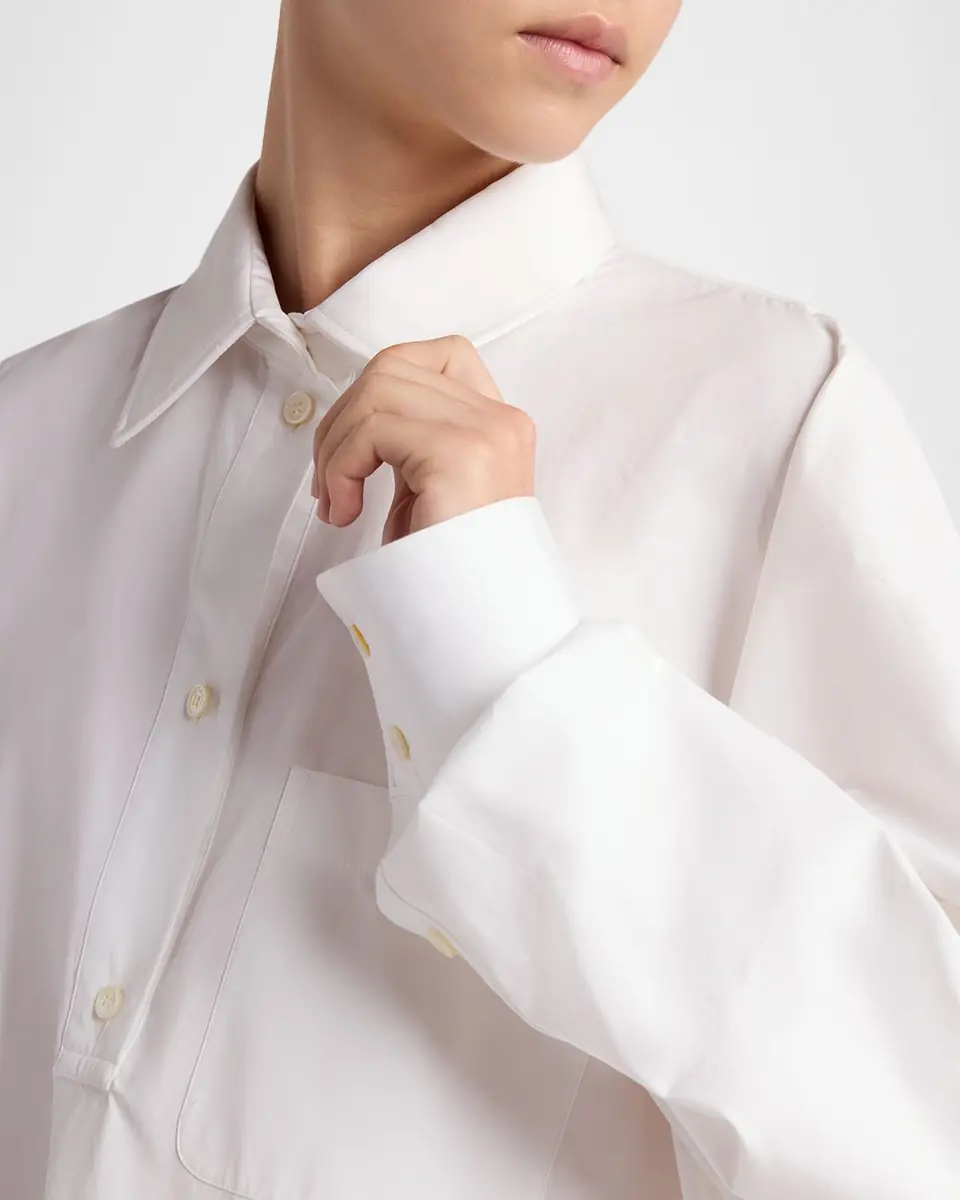 Stella McCartney Long-Sleeve Cotton Poplin Mini Shirtdress | Thumbnail 5