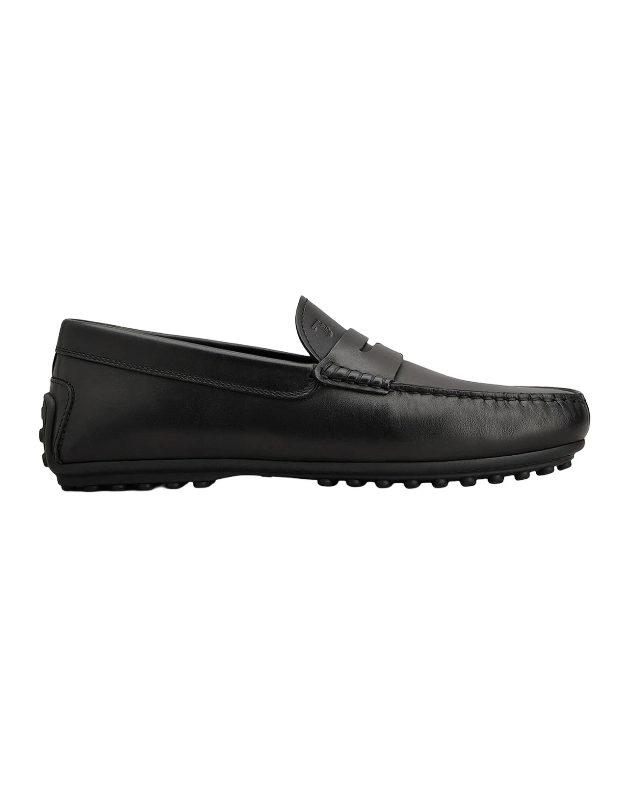 Men's Leather Moc-Toe Penny Loafers