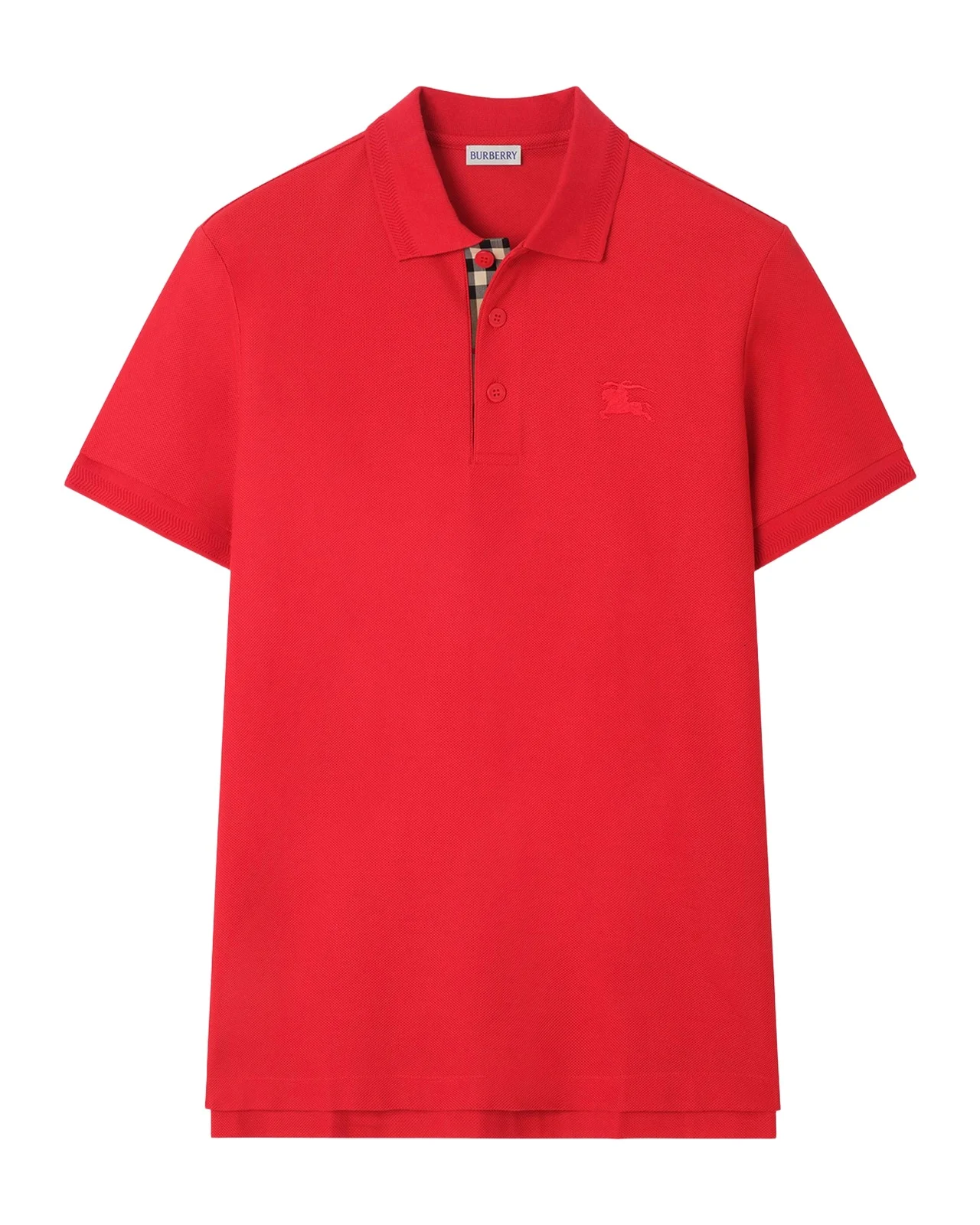 Men's Slim Fit Check-Placket Pique Polo Shirt Men's Slim Fit Check-Placket Pique Polo Shirt