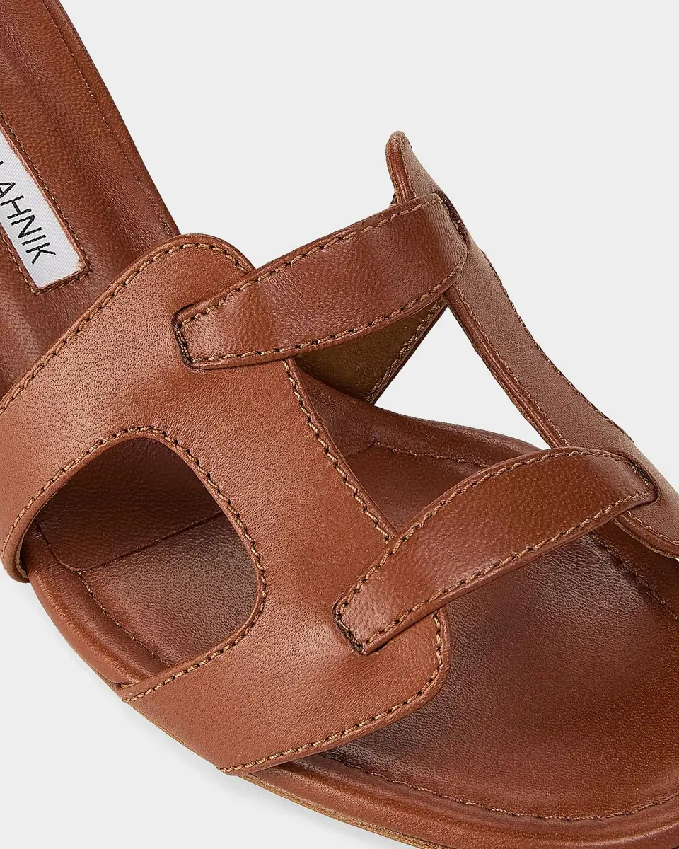 Manolo Blahnik 50mm Grellanu Leather Mule Sandals | Thumbnail 2